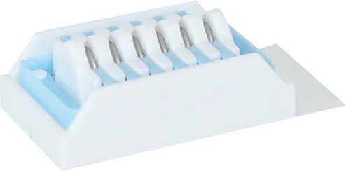 Medium, Blue, Titanium Clip, 6 clips per cartridge