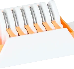 Large, Orange, Titanium Clip, 6 clips per cartridge