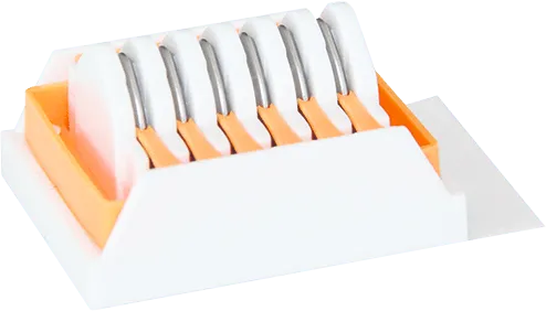 Large, Orange, Titanium Clip, 6 clips per cartridge