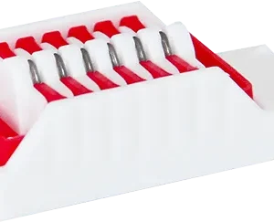 Small Wide, Red, Titanium Clip, 6 clips per cartridge